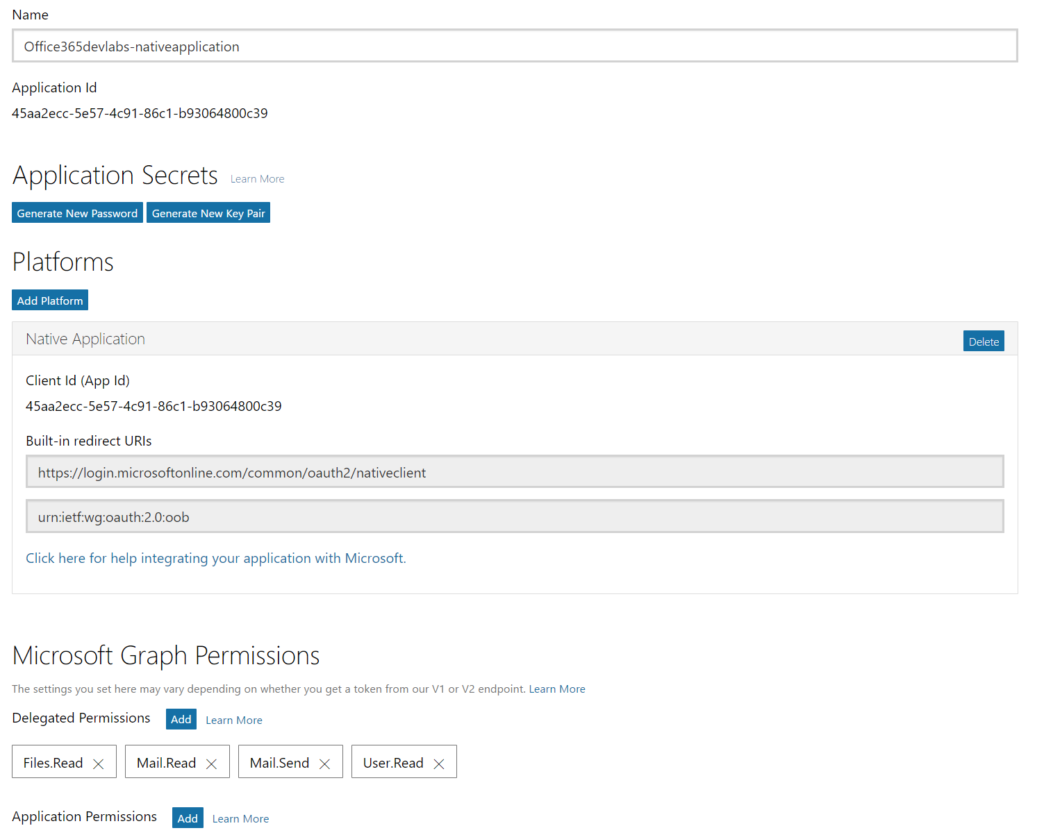 Microsoft Graph 桌面应用程序 - 图1